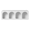 Xenos 4 vakkenkast Zaha organic - MDF - wit - 20x60x15 cm- Vakkenkasten|Wandkasten