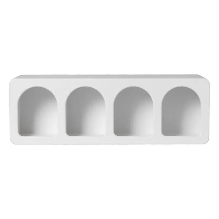Xenos 4 vakkenkast Zaha organic - MDF - wit - 20x60x15 cm- Vakkenkasten|Wandkasten