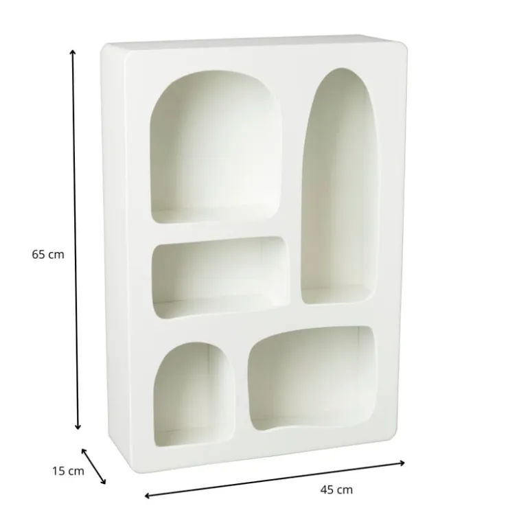 Xenos 5 vakkenkast Zaha organic - MDF - 65x45x15 cm- Vakkenkasten|Wandkasten