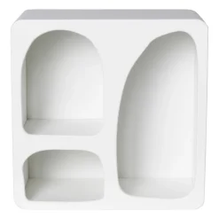 Xenos 3 vakkenkast Zaha organic - MDF - wit - 30x30x15 cm- Vakkenkasten|Wandkasten