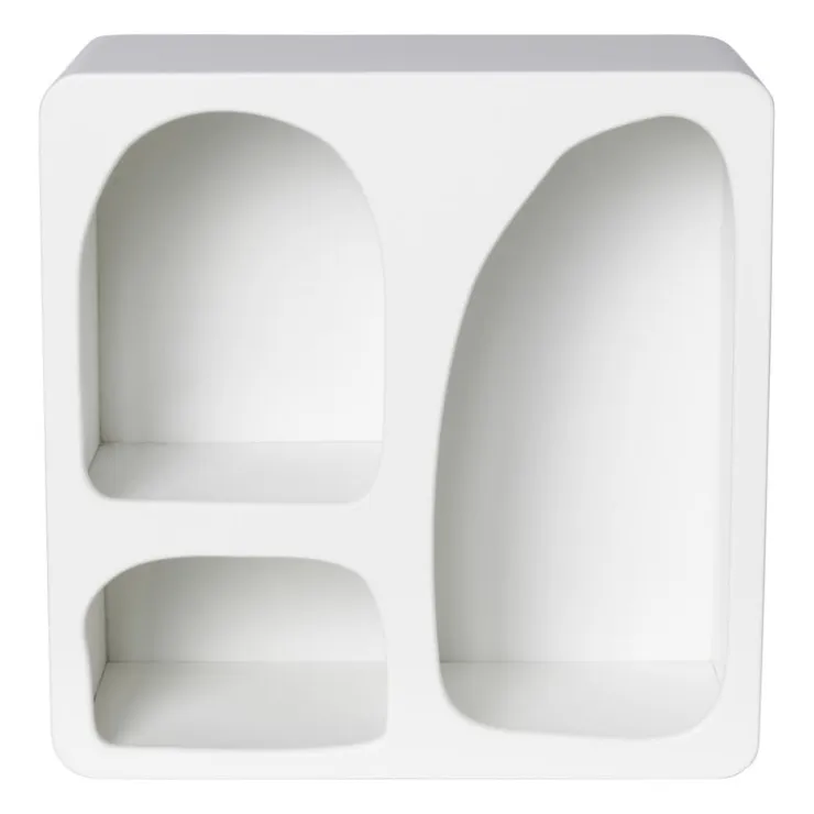 Xenos 3 vakkenkast Zaha organic - MDF - wit - 30x30x15 cm- Vakkenkasten|Wandkasten