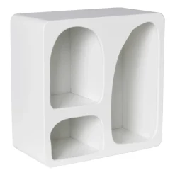 Xenos 3 vakkenkast Zaha organic - MDF - wit - 30x30x15 cm- Vakkenkasten|Wandkasten