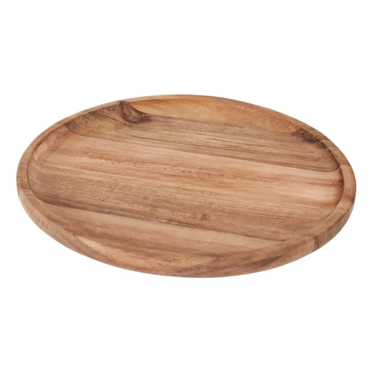 Xenos Acacia tray rond - ø22 cm- Borrelplanken|Kaarsenplateaus