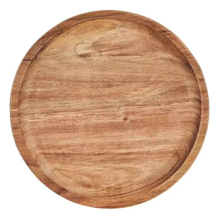 Xenos Acacia tray rond - ø16 cm- Borrelplanken|Kaarsenplateaus