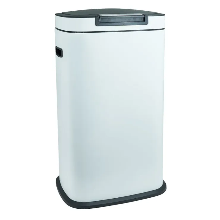 Xenos Afvalemmer push - wit - 38 liter- Prullenbakken