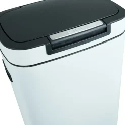 Xenos Afvalemmer push - wit - 38 liter- Prullenbakken