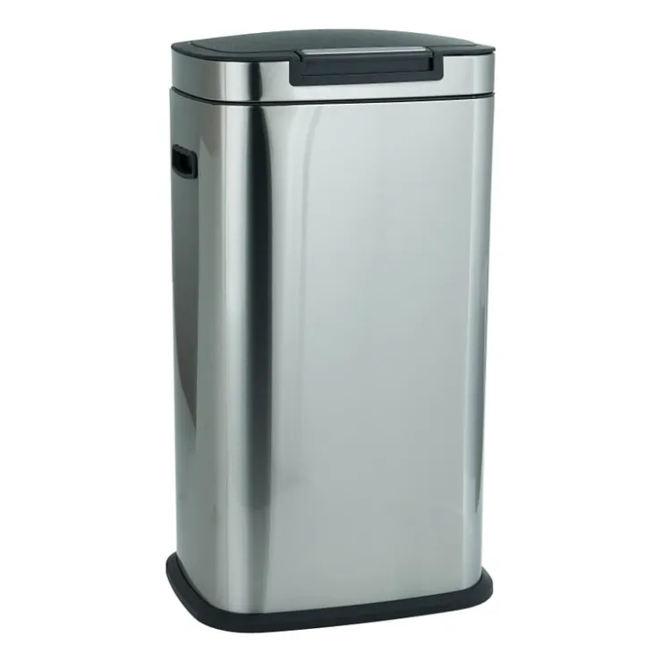 Xenos Afvalemmer push - zilver - 38 liter- Prullenbakken