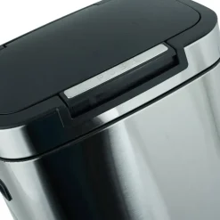 Xenos Afvalemmer push - zilver - 38 liter- Prullenbakken