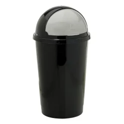 Xenos Afvalton bullit - 50 liter - zwart- Prullenbakken