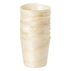 Xenos Amuse bekertjes - hout - 20 stuks- Wegwerpservies