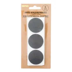 Xenos Anti-krasrubbbers - zwart - set van 6- Viltjes