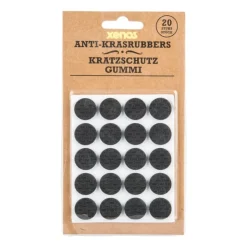 Xenos Anti-krasrubbers - zwart - set van 20- Viltjes