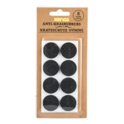 Xenos Anti-krasrubbers -zwart - set van 8- Viltjes