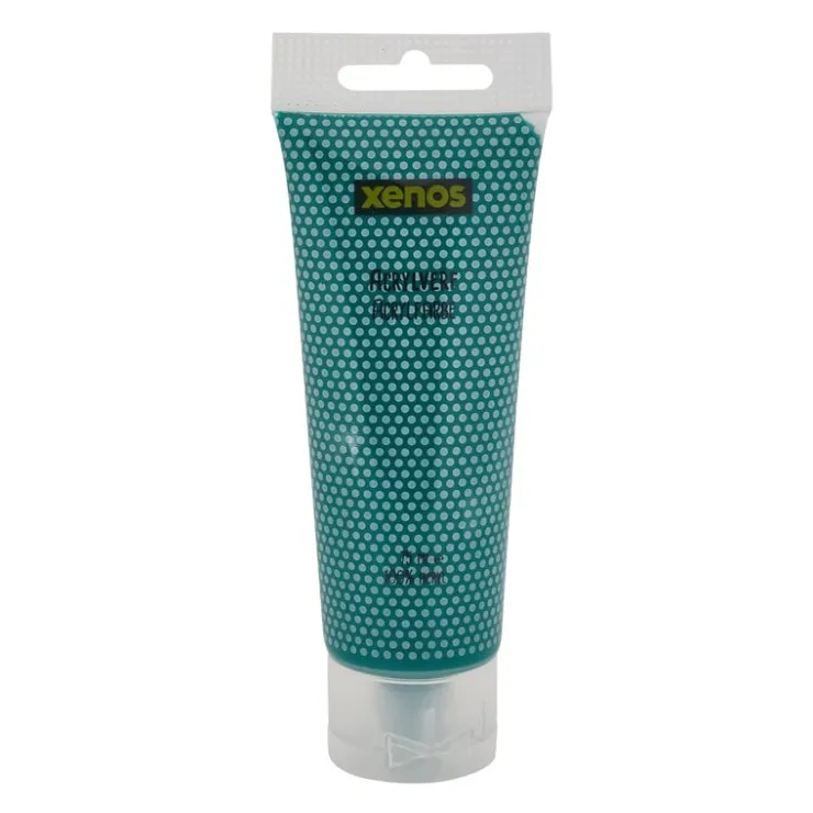 Xenos Arcylverf in tube - groen - 75 ml- Verf|Kerst Knutselen