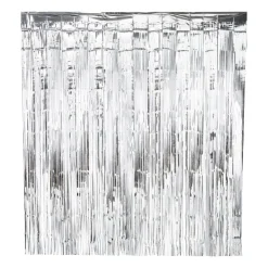 Xenos Backdrop - zilverkleurig - 180x200 cm- Backdrop|Verjaardagen