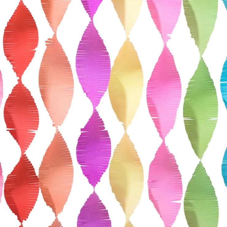 Xenos Backdrop crêpe papier - multikleur - 15x200 cm- Backdrop|Kinderfeestjes