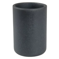 Xenos Badkamer beker Nature - antraciet - ø8x11.5 cm- Tandenborstelbekers
