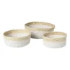 Xenos Badkamer mandjes jute - set van 3- Badkamer Accessoires|Kerstcadeaus