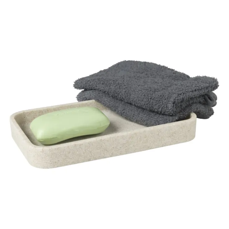 Xenos Badkamer plateau zand - 2.5x19x11 cm- Badkamer Accessoires