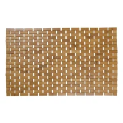 Xenos Badmat bamboe - 50x80 cm - met anti-slip strips- Badmatten