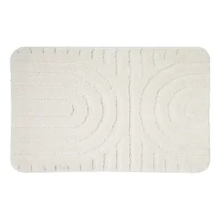 Xenos Badmat Lijnen - wit - 50x70 cm- Badmatten