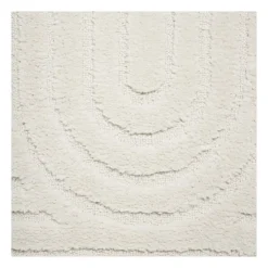 Xenos Badmat Lijnen - wit - 50x70 cm- Badmatten
