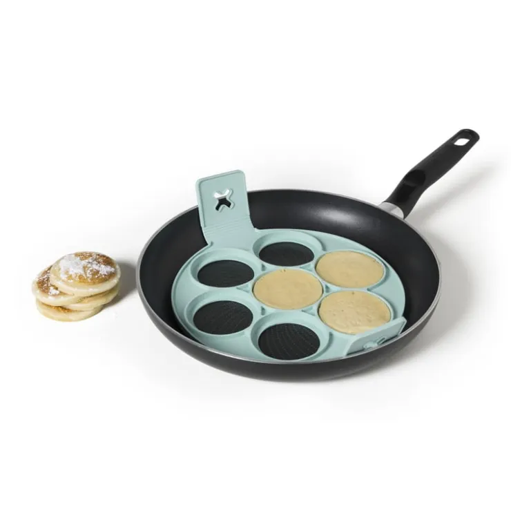 Xenos Bakring voor 7 pannenkoeken - rond - groen- Bakvormen