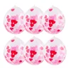 Xenos Ballon confetti - hartjes - set van 6- Ballonnen|Bruiloft
