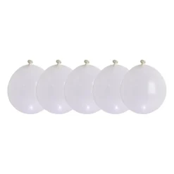 Xenos Ballon LED - wit - 5 stuks- Ballonnen|Bruiloft