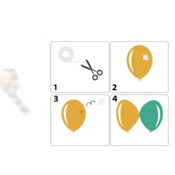Xenos Ballon lijm plakkers - set van 100- Ballonnen