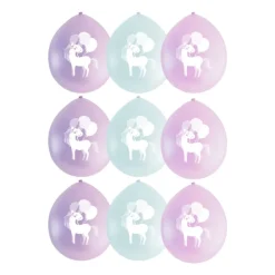 Xenos Ballon unicorn - 9 stuks- Ballonnen|Kinderfeestjes