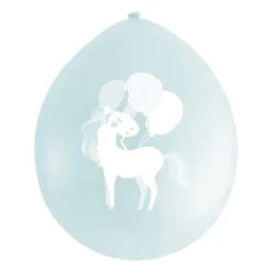 Xenos Ballon unicorn - 9 stuks- Ballonnen|Kinderfeestjes