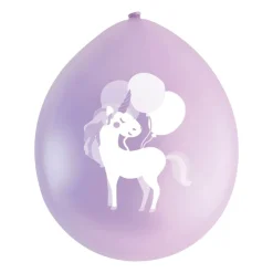 Xenos Ballon unicorn - 9 stuks- Ballonnen|Kinderfeestjes