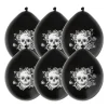 Xenos Ballonnen Day of the Dead - zwart/wit - set van 6- Ballonnen