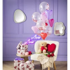 Xenos Ballonnen hartvorm - rood/roze - 6 stuks- Ballonnen|Bruiloft
