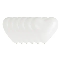 Xenos Ballonnen hartvorm - wit - 6 stuks- Ballonnen|Bruiloft