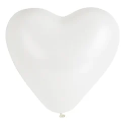 Xenos Ballonnen hartvorm - wit - 6 stuks- Ballonnen|Bruiloft