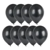 Xenos Ballonnen metallic - zwart - set van 9- Ballonnen
