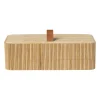 Xenos Bamboe kistje met deksel Jesse - 6x20x10 cm - naturel- Manden|Manden