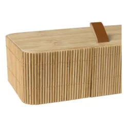 Xenos Bamboe kistje met deksel Jesse - 6x20x10 cm - naturel- Manden|Manden