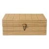 Xenos Bamboe kistje met deksel Moos - 8x21x16 cm - naturel- Manden|Manden