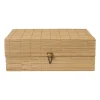 Xenos Bamboe kistje met deksel Moos - 10x27x20 cm - naturel- Manden|Manden