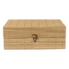 Xenos Bamboe kistje met deksel Moos - 9x24x18 cm - naturel- Manden|Manden