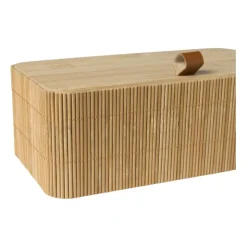 Xenos Bamboe kistje met deksel Jesse - 8x23x13 cm - naturel- Manden|Manden