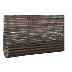 Xenos Bamboe rolgordijn - donkerbruin - 90x180 cm- Rolgordijnen