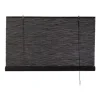 Xenos Bamboe rolgordijn - zwart - 60x130 cm- Rolgordijnen