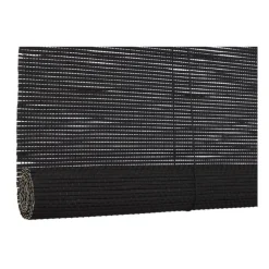 Xenos Bamboe rolgordijn - zwart - 120x180 cm- Rolgordijnen