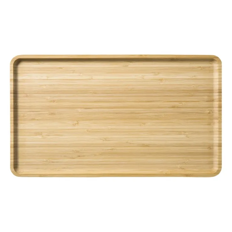 Xenos Bamboe tray groot - bruin - 1.8x44x25.5 cm- Dienbladen