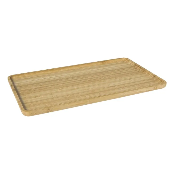 Xenos Bamboe tray groot - bruin - 1.8x44x25.5 cm- Dienbladen