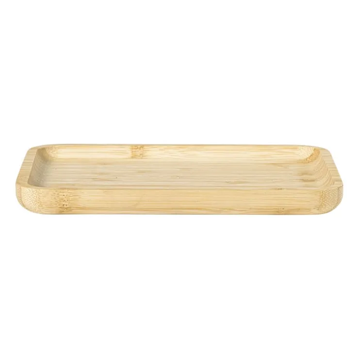 Xenos Bamboe tray klein - bruin - 1.8x21x14.5 cm- Dienbladen